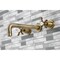 Kingston Brass KS8023NX Two-Handle Wall Mount Tub Faucet, Antique Brass KS8023NX - alternate 5